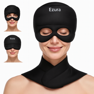 Ezura Migraine Relief Cap — Hot & Cold Therapy with Light-Blocking Comfort